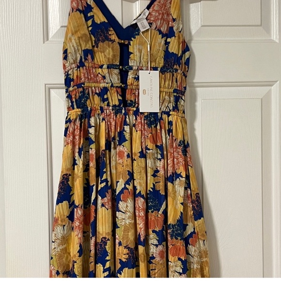 CAROLINE CONSTAS Floral Print Midi Dress | Small - Picture 8 of 14